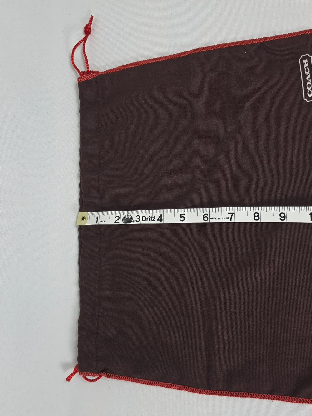 Coach Authentic Replacement Dust Bag Brown Red Medium 15x11 Womens
